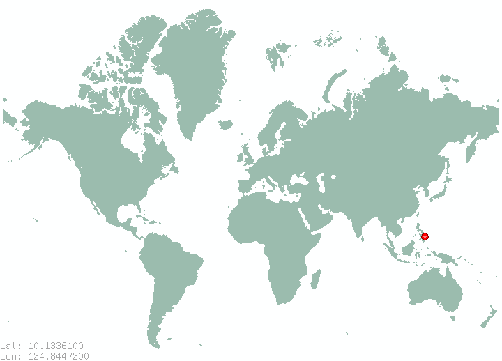 Maasin in world map